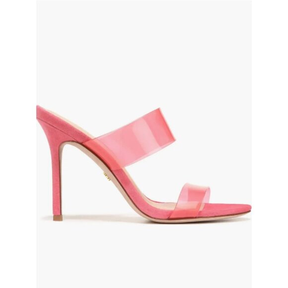 Veronica Beard 'ASHA' Transparent Dual-Band Sandals, Coral - Picture 2 of 7
